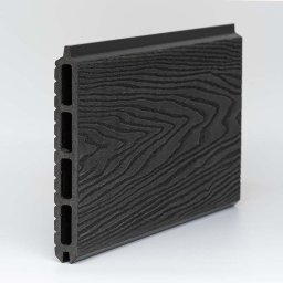 Σανίδα πάνελ WPC 3D 2 x 16 x 180εκ. | γκρι σκούρο