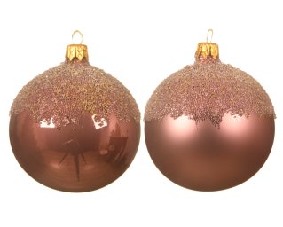 ΧΡ.ΜΠΑΛΑ WINTER Φ8CM - ΡΟΖ GLITTER