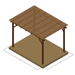 Πέργκολα με καφασωτό Privacy 300 x 400εκ.