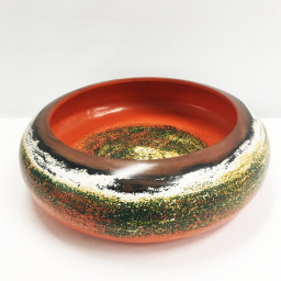 ΜΠΟΛ ΞΥΛΙΝΟ Φ50x16CM - ΠΟΡΤΟΚΑΛΙ/ΚΟΚΚΙΝΟ