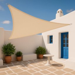 Πανί Σκίασης Τρίγωνο 280gsm Premium 5 x 5 x 5m Εκρού