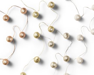 ΧΡ.ΦΩΤΑΚΙΑ LED BALL 110CM - ΑΣΗΜΙ/ΜΠΡΟΝΖΕ/ΧΡΥΣΟ/ΛΕΥΚΟ WARM-WHITE