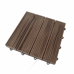 Πλακίδιο Deck WPC Καφέ Σκούρο 30 x 30εκ.