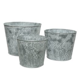 ΓΛΑΣΤΡΑ ZINC FLOWER ΣΕΤ3 -WHITE WASHED
