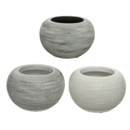 ΓΛΑΣΤΡΑ TERRACOTTA ΣΤΡΟΓΓΥΛΗ Φ19X13CM - TAUPE/ΓΚΡΙ/IVORY