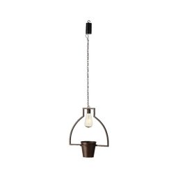 ΓΛΑΣΤΡΑ ΚΡΕΜΑΣΤΗ ΜΕΤΑΛΛΙΚΗ LED 13X33X98CM - WARM WHITE