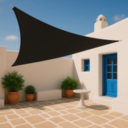 Πανί Σκίασης Τρίγωνο 280gsm Premium 5 x 5 x 5m Μαύρο